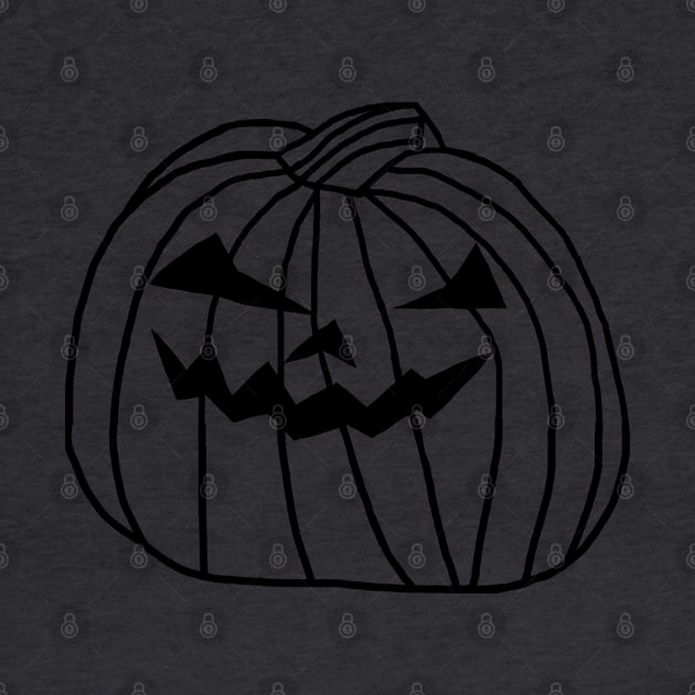 Big Halloween Horror Pumpkin Outline by ellenhenryart